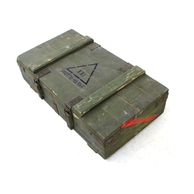 USED / Polish ARMY Wood Long Ammo BOX