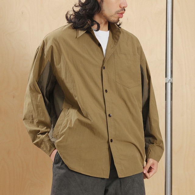 サイドパネル ワイドフォルム レギュラーシャツ a-1304