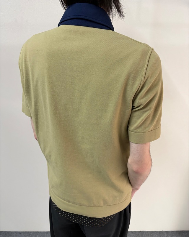 【PRADA】bicolor nylon polo top