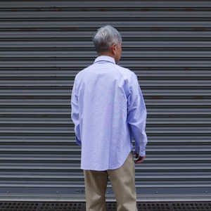 ( BLUE ) RAGLAN SLEEVE OXFORD SHIRT
