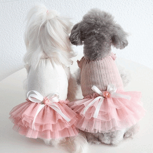 【PET】春色リボンチュールワンピース