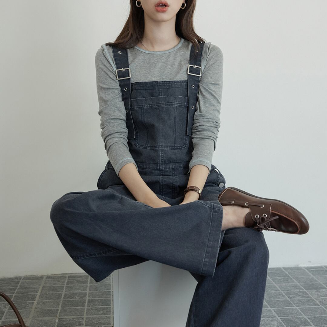 デニムサロペットパンツ T4069