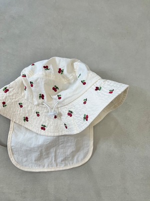 刺繍サンハット 49~53cm  CHERRY 240603