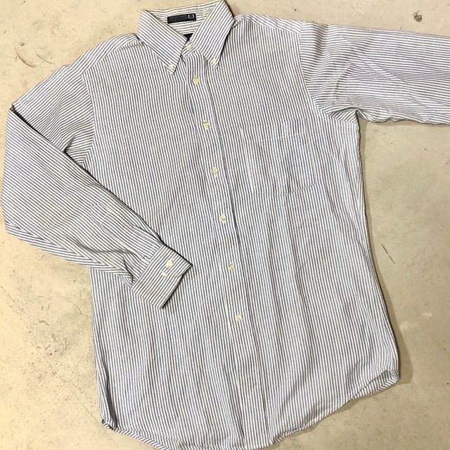 CLAYBROOKE B/D STRIPE SHIRT BLUE 15 USA