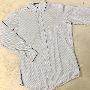 CLAYBROOKE B/D STRIPE SHIRT BLUE 15 USA