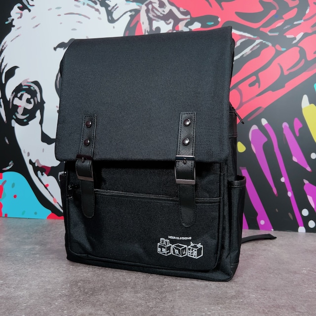 7POCKET SQUARE大容量BACKPACK【BLOCK CHARACTER】