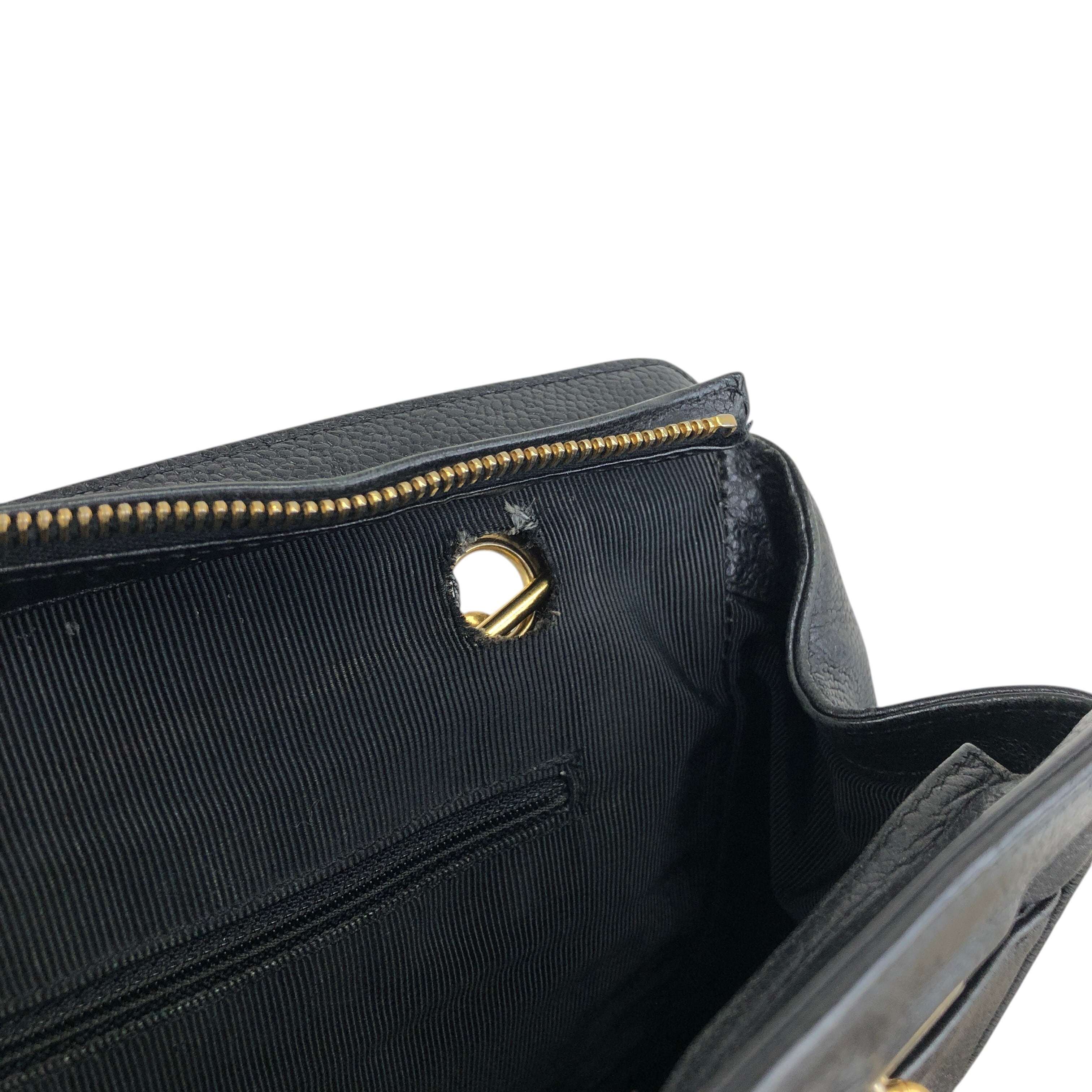 CHANEL シャネル トリプルココ ショルダーバッグ ブラック レザー