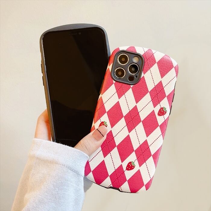 iPhone13 アーガイル チェック レトロ アイフォン スマホケース レッド iPhone13 アーガイル チェック レトロ アイフォン スマホ ケース