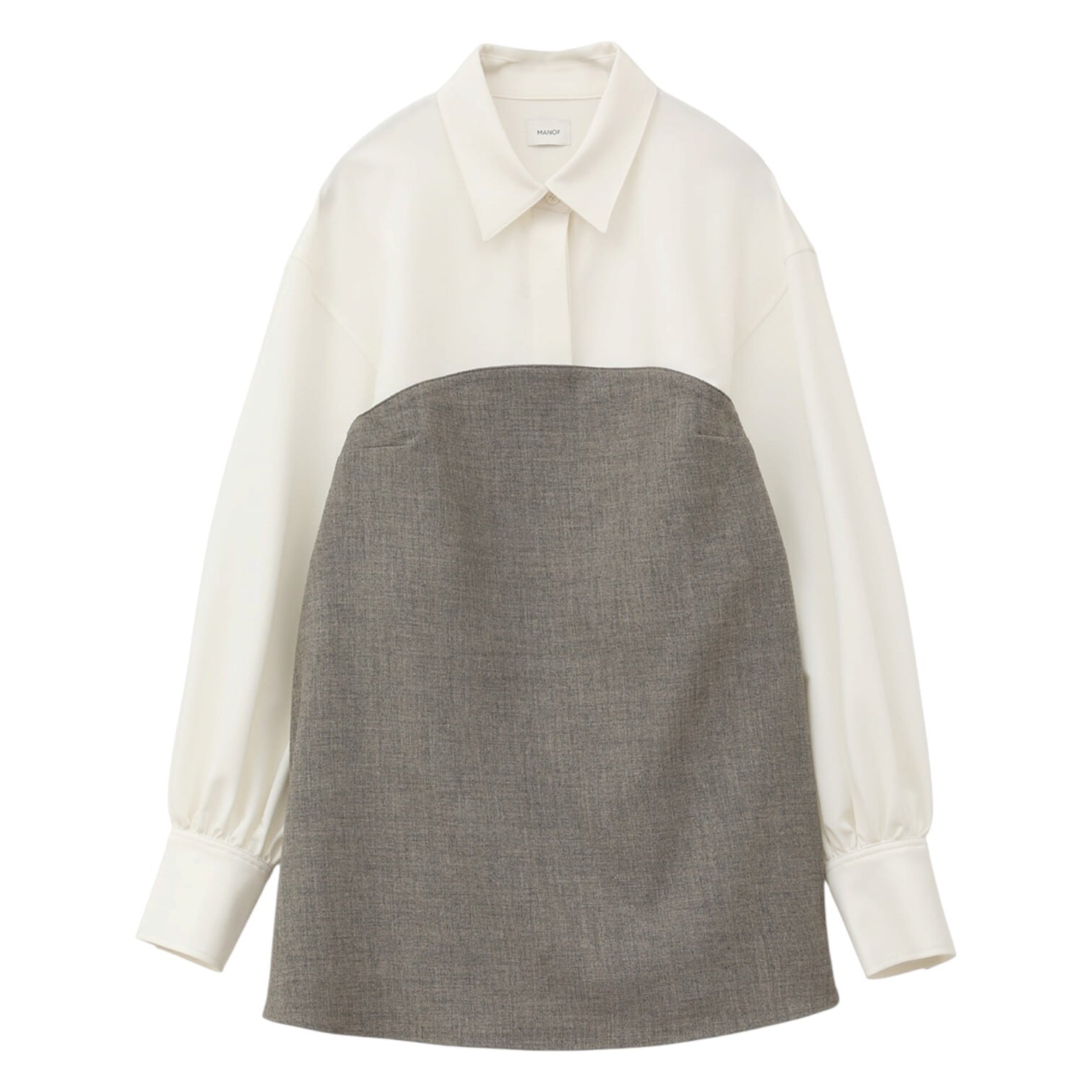 MANOF マノフ ビスチェ レイヤード セット シャツ ベージュ BUSITER SET SHIRTS Beige