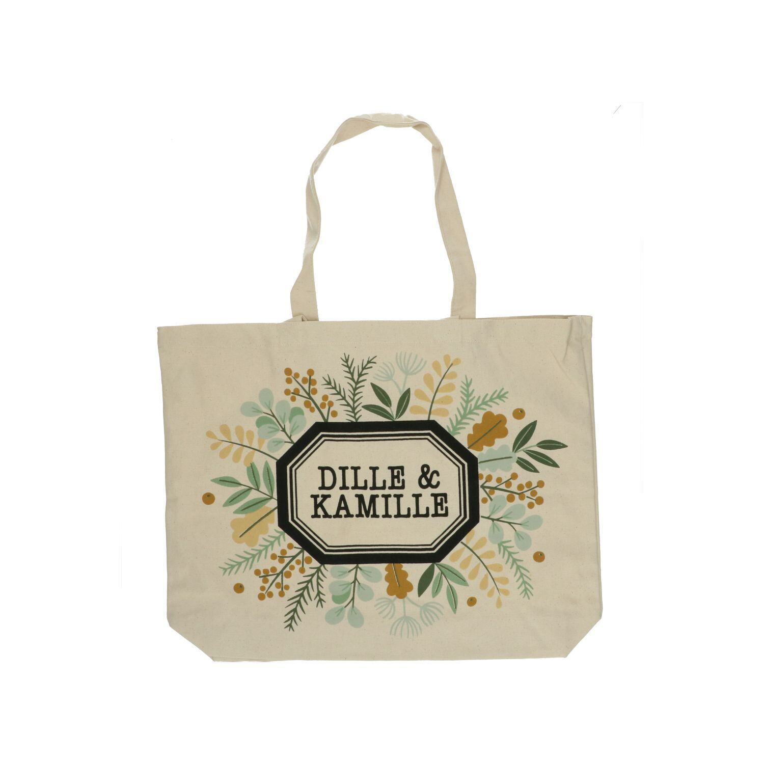 オランダDille & Kamille オーガニックコットンバック 大 植物柄