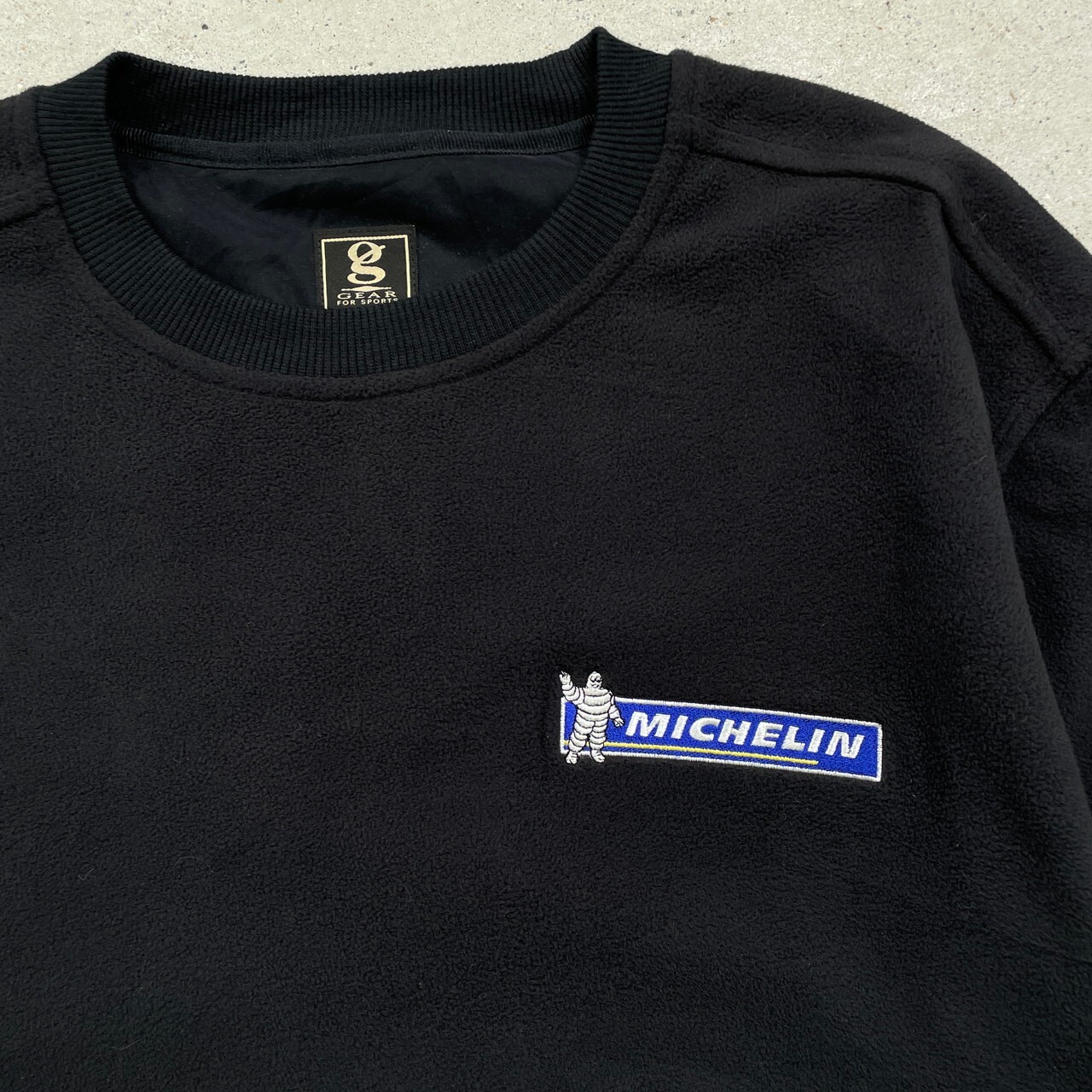 MICHELIN ミシュラン フリースプルオーバー 企業ロゴ刺繍 メンズM 古着 
