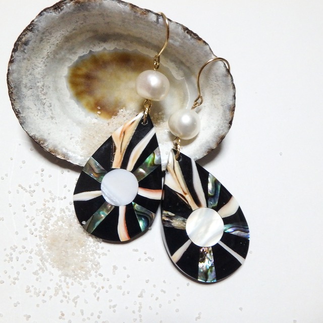 Abalone Shell Drop Pierce
