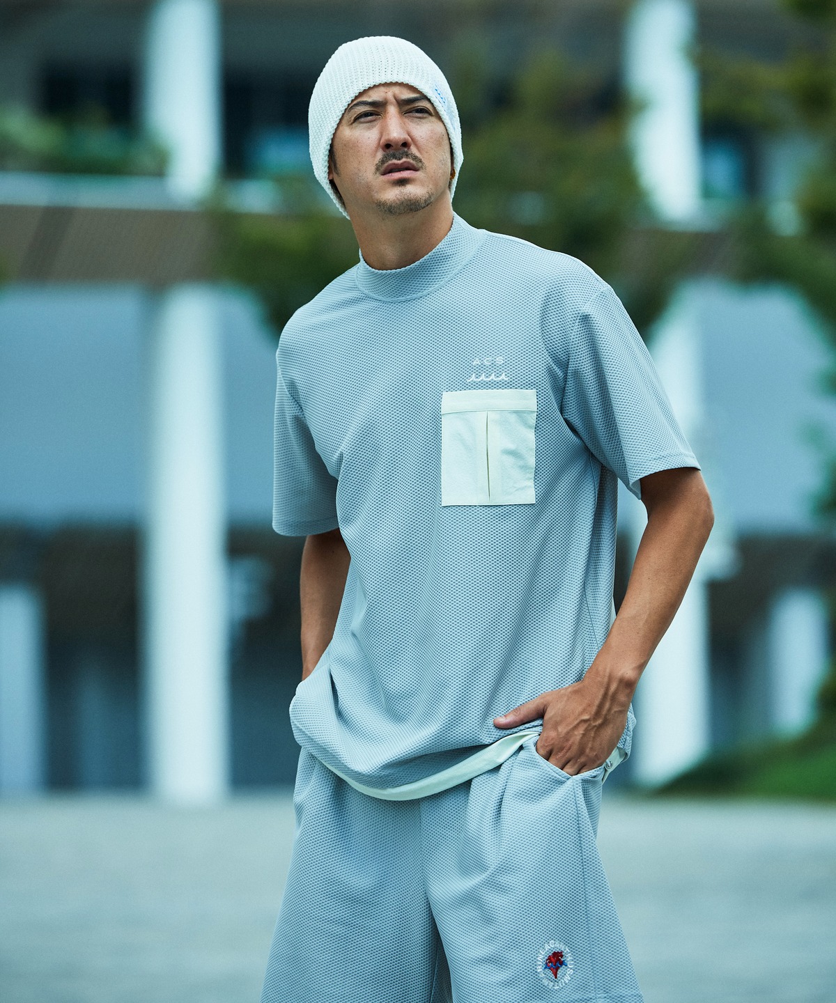 muta MARINE × ACANTHUS メッシュ モックネック Tシャツ | ACANTHUS 