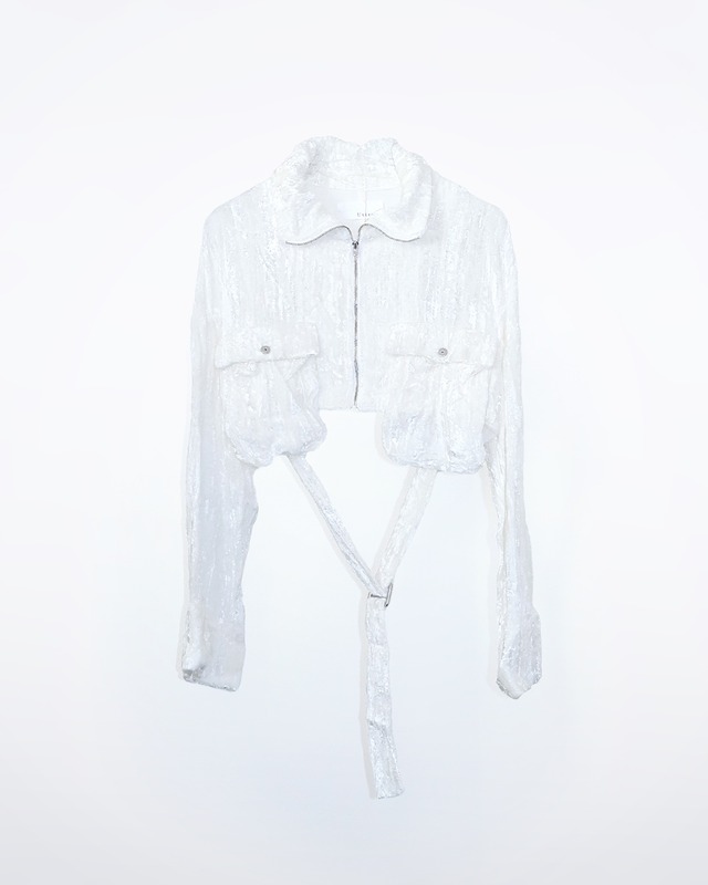 Random Velor Short Blouson (White)