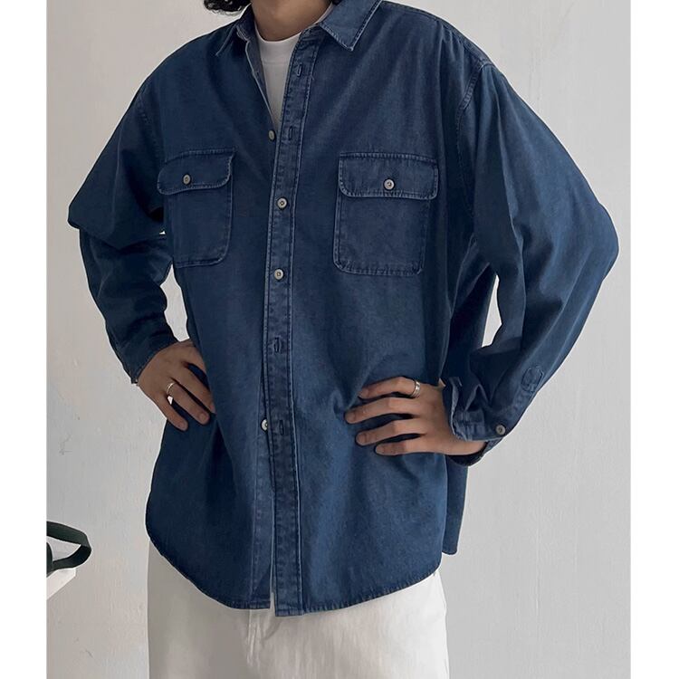 ★PROFILE BLUE SHIRT　　　A0729