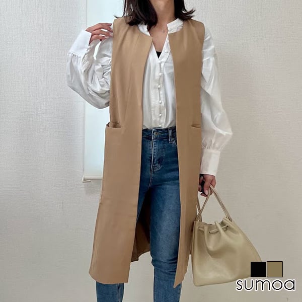 良品★agnès b. ロングベスト　ニットジレ　ワンピース