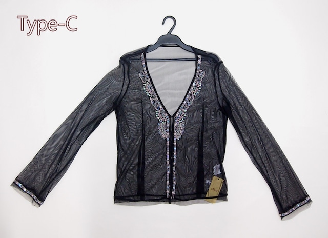 刺繍ビーズのエレ ガントカーディガン　薄手ボレロ 　ビジュー　パーティー　フォー マル