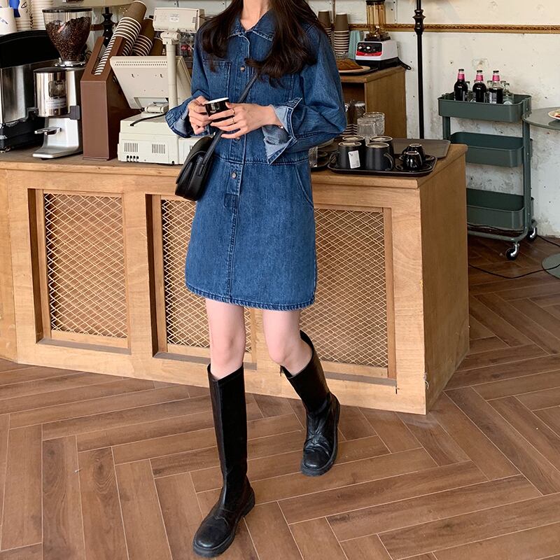 スタンダードドレス スプリングルーズカジュアルハイウェストウェストスカート ロング レトロ 春物 クレセントシティ8005662043