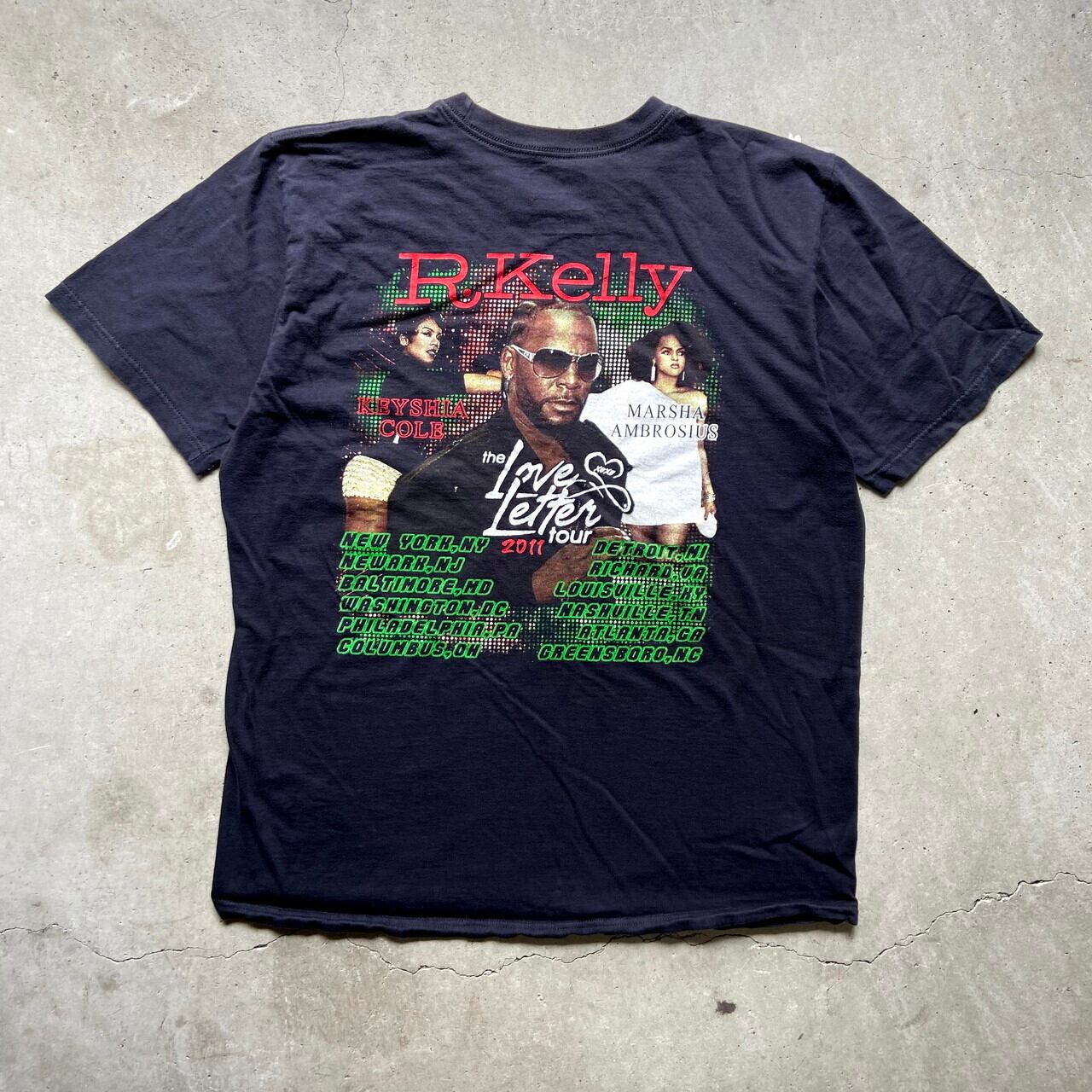 R.KELLY アール ケリー The Love Letter Tour 2011 アーティストTシャツ メンズXL 古着 ブラック 黒色