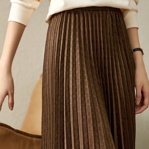 Aラインプリーツミディスカート W00343