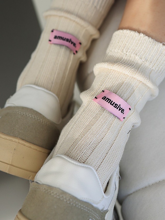 label point socks【 3color 】No.Z003