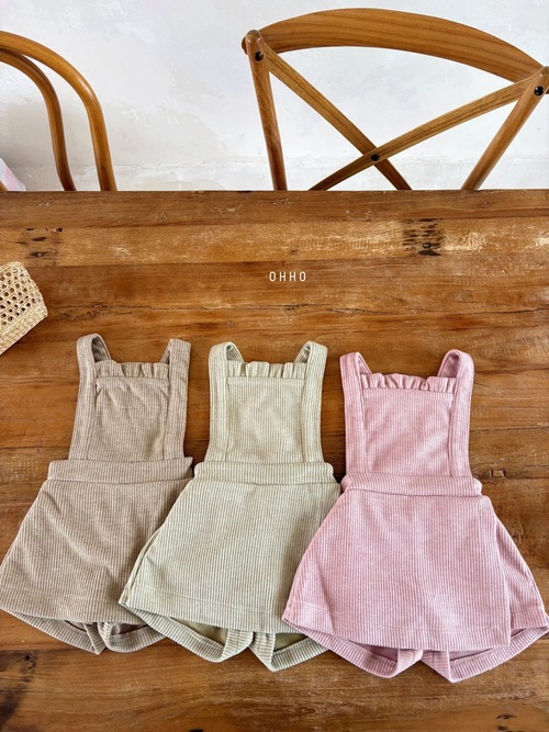 olive S［即納］vanilla salopette overalls/ OHHO  26spring
