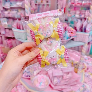 【R14】58-18くるみキャンディリボンツインヘアクリップ