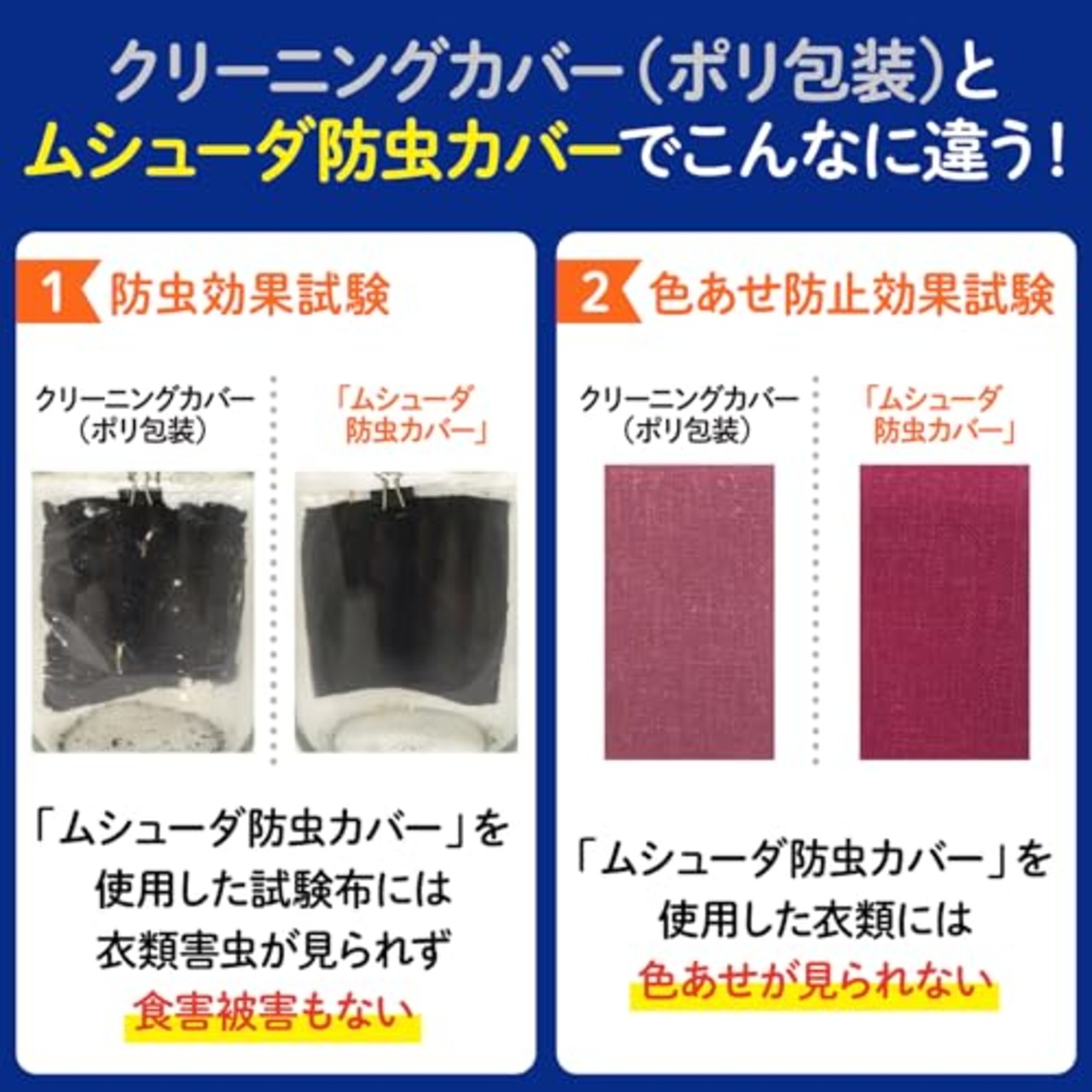 ムシューダ 防虫カバー 衣類用 防虫剤 防カビ剤配合 スーツ ジャケット用 8枚入 1年間有効 衣類 防虫 衣類カバー