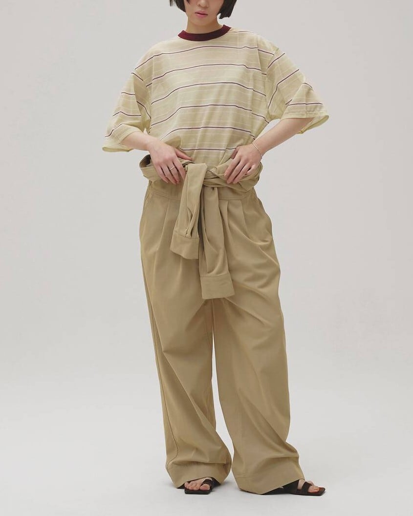 TODAYFUL(トゥデイフル) Sheer Border T-shirt | サウスオレンジ