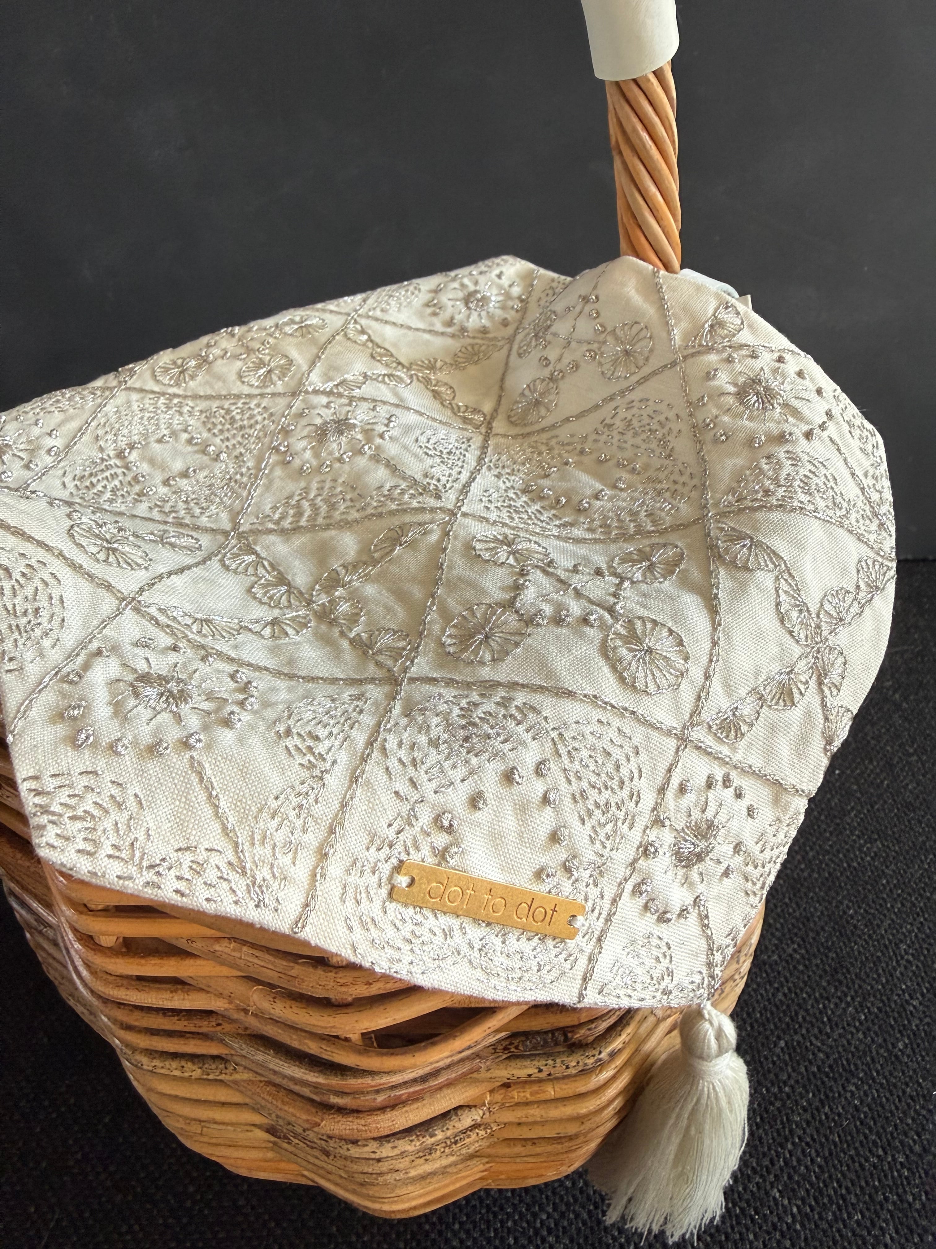 送料無料//SASHIKO STITCH キラキラ『あなたにあげる花束』 BASKET