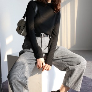 タートルネックニットトップ 7color A00953