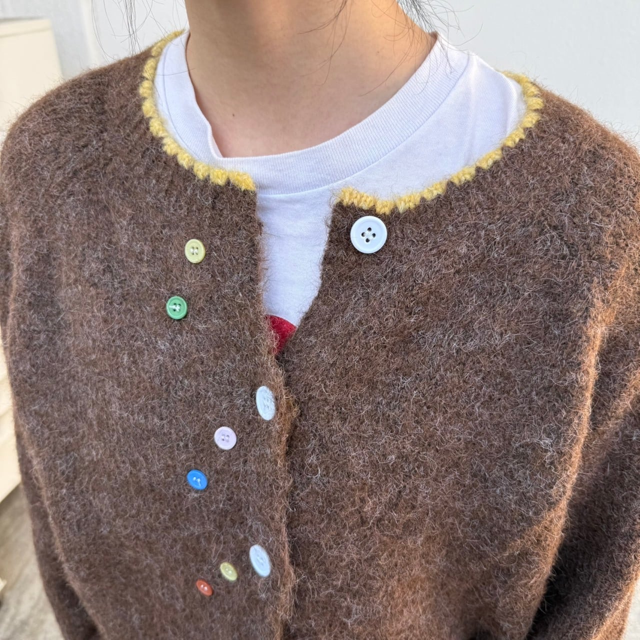 マルチカラーボタン リラックスカーディガン_LN03742 | lanan(ラナン)