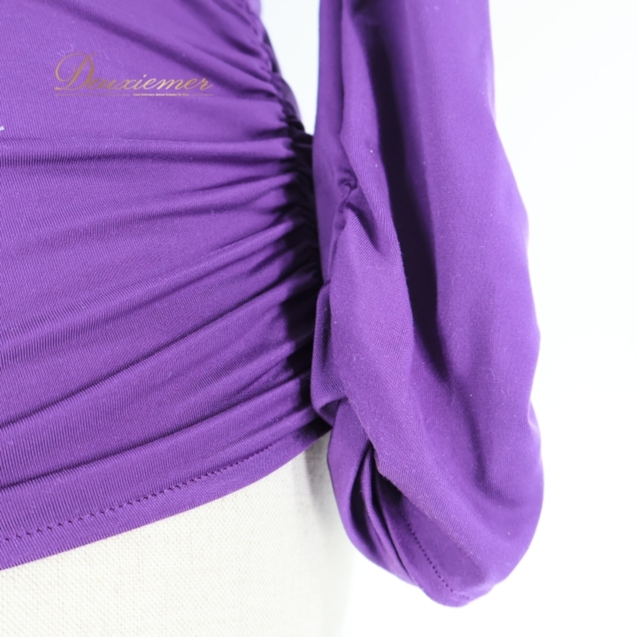 社交ダンス 衣装 トップス ブラウス パープル系 チャコットロイヤルダンス Chacott ROYAL DANCE 紫 無地 シンプル 上品 ストレッチ 伸縮 練習 レッスン 鮮やか 華やか 袖有り セクシー かわいい ダンス衣装 ドレープ オフショルダー