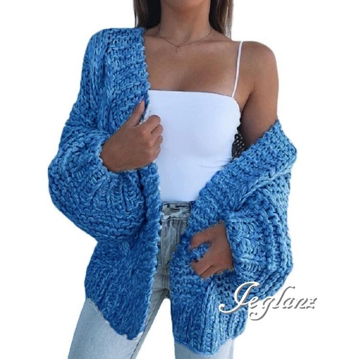 6色 ニット セーター カーディガン 羽織り ノーボタン ざっくり感 (MB490)σ,ς*