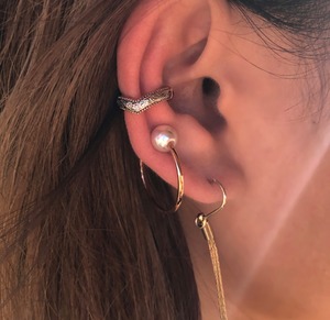 スクロールプルメリアイヤカーフA《片耳用》