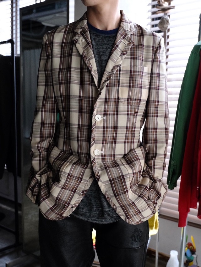 Used COWME des GARCONS HOWWE PLUS 14SS Check tailored jacket