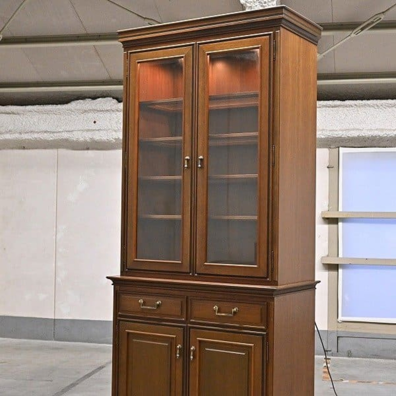 ★マルニ「地中海ロイヤル」キャビネット リビング キッチン リビングボード ディスプレイ 収納 フランス ネオクラシック maruni【中古家具/中古インテリア/USED家具ユーズド家具/リサイクル】