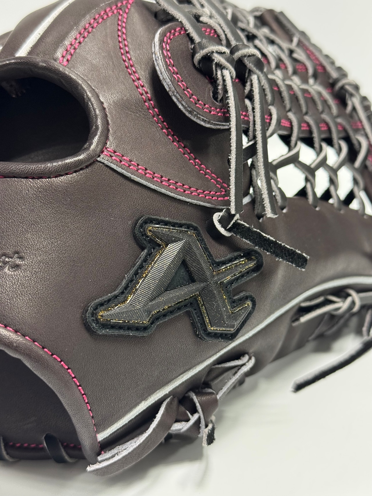 ATOMSーアトムズ 限定硬式グラブ 高校野球対応 外野手モデル 右投げ用 APLーUR007+型 Dブラウン×中白ブラウン・画像8