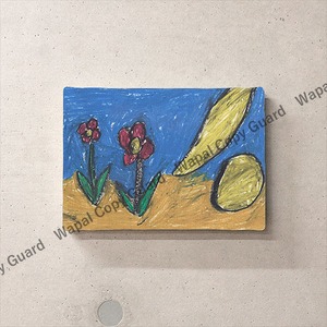 アートパネル アートボード ファブリックパネル おしゃれ 【沖野あゆみ 花と月】 サイズ：SM（227mm×158mm） 壁掛け 絵 絵画 インテリア アートフレーム