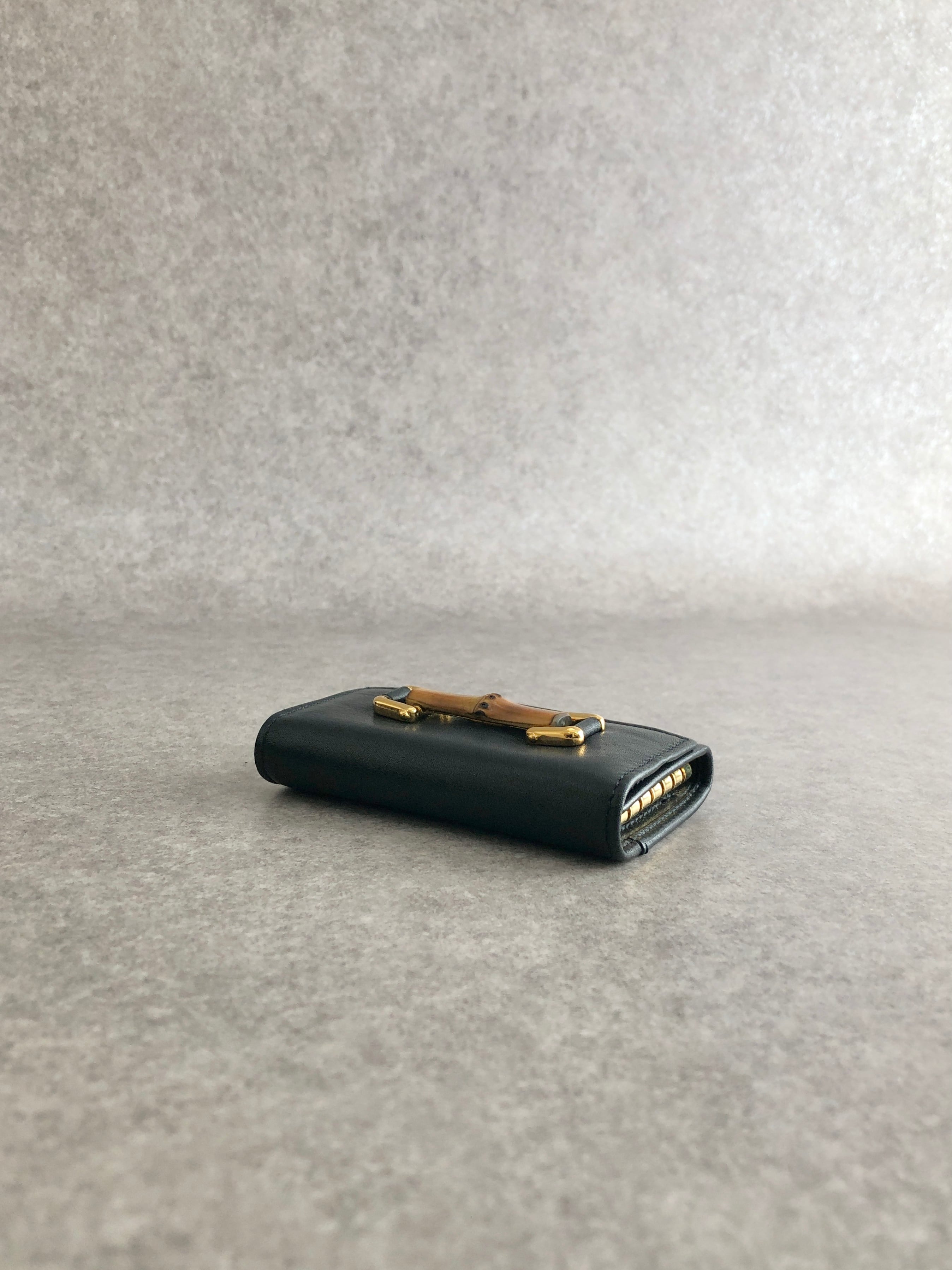 GUCCI グッチ キーケース ブラック バンブー レザー 6連 vintage