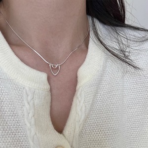 HANA優しいハートのシルバーネックレス