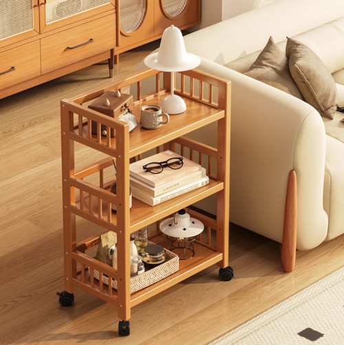 ラック キャスター付き 多機能ワゴン 収納棚 キッチンワゴン スリムトロリー フロアラック 省スペース スナック収納 キャビネット 多層ラック モバイル収納
