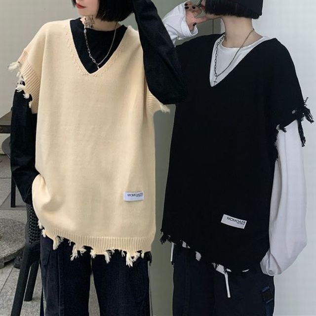 ★韓国の人気★【BADINBAD】★KNIT NETTING VES.T★ベスト★ 911e68eca46b6be67069a37fc72949