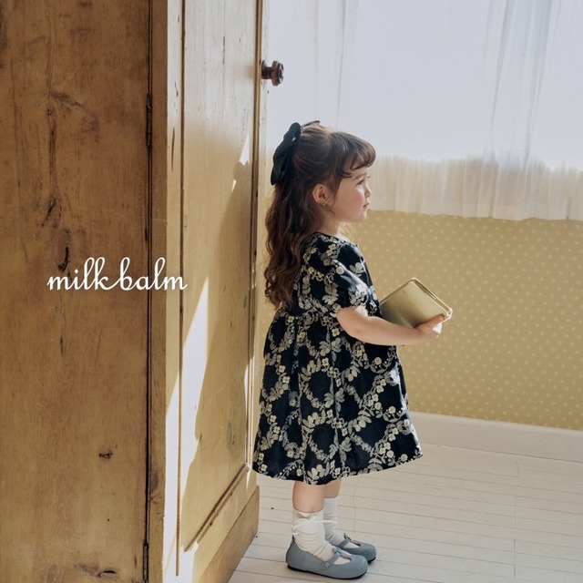【取寄】milk balm｜rosa embroidery dress｜ロサ刺繍ワンピース｜XS-XL｜kids｜26 spring