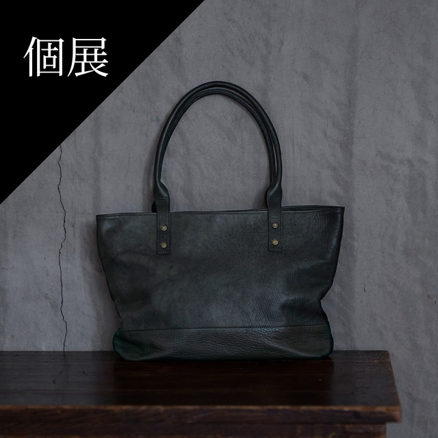 【個展】エゾシカトートバッグ「灰緑」（オンライン販売）