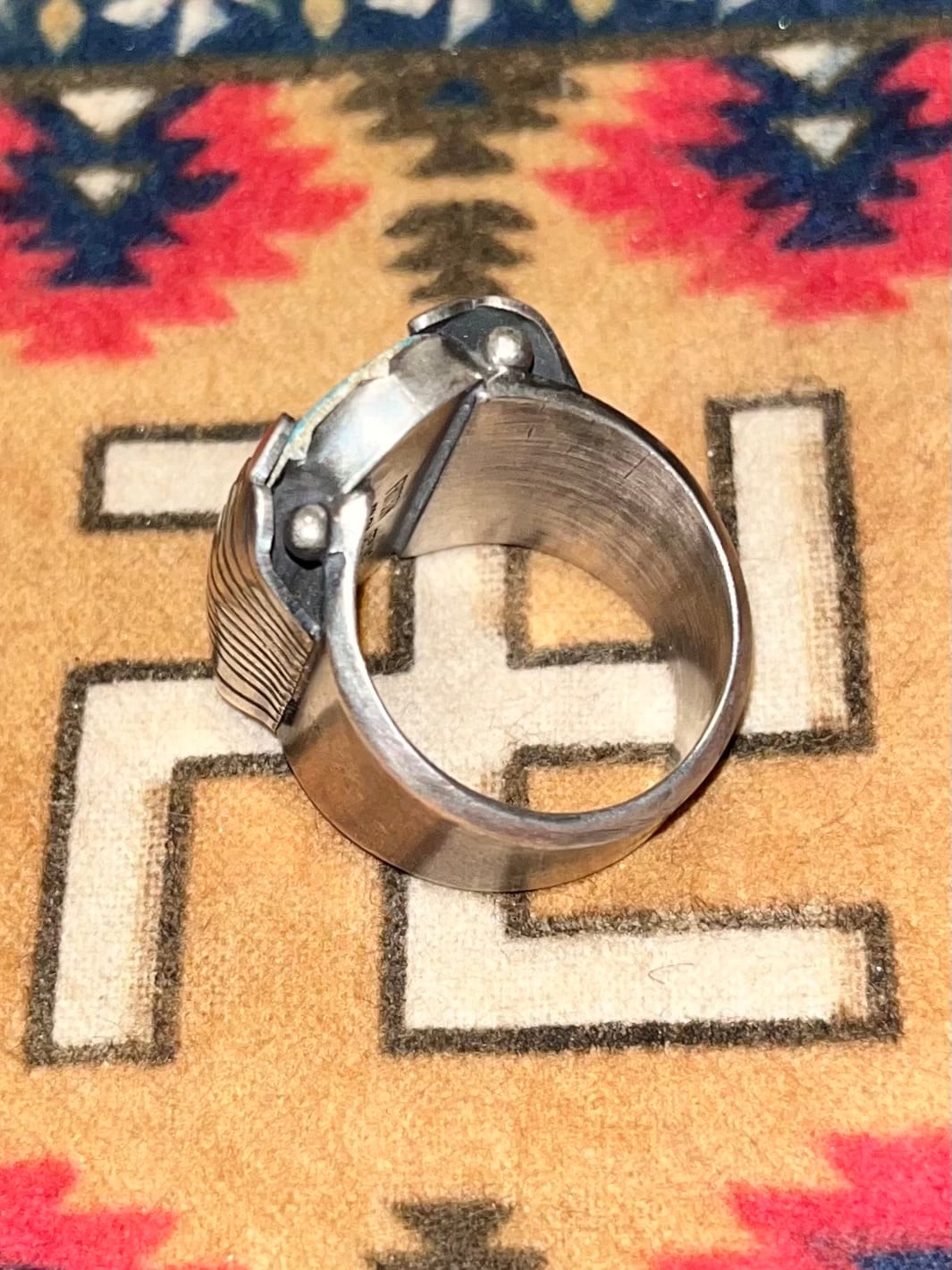 ナバホ族　フリッツォントレド　オールドローンマウンテン　リング FRITSON TOREDO pilot mountain turquoise ring | NOIR ONLINE