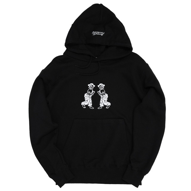 善財童子 仏像 プルオーバーパーカー (プリント) ブラック 10.0oz