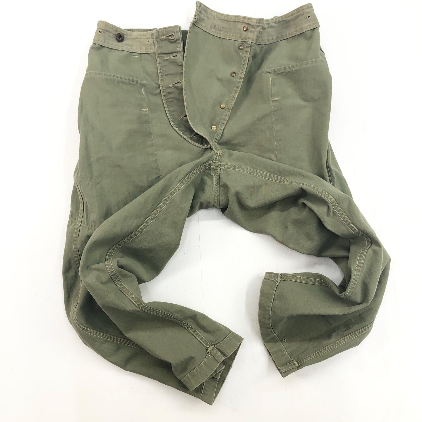 USMC 40年代 P-44 HBT モンキー パンツ カーゴパンツ 実寸 W31 L25 位