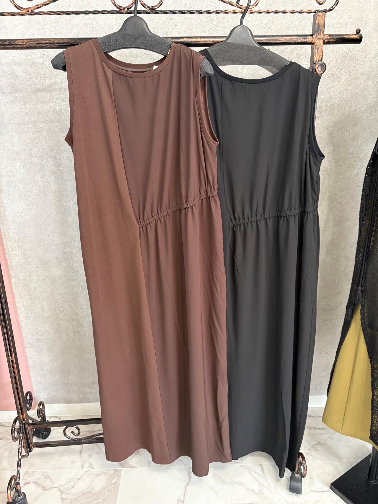 【hunch】異素材切り替えワンピース　wos7160