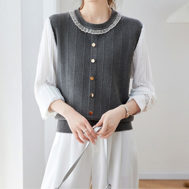 ドッキングニットトップス Me1906